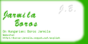 jarmila boros business card
